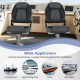 Folding boat seats with high-density 28D sponge padding, ergonomic design, ideal for fishing or sightseeing boats.