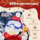 3-piece lighted penguin family Christmas decoration with 160 warm-white LED lights, ideal for indoor or outdoor use.