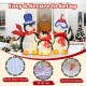 3-piece lighted penguin family Christmas decoration with 160 LED lights, featuring a sturdy metal frame for outdoor use.