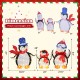 3-piece lighted penguin family Christmas decoration with 160 LED lights, featuring a dad, mom, and child in festive.