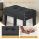 Comfy upholstered stool with tufted design and high-density sponge, perfect for the 3-piece bar table set.