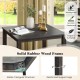 Counter-height dining table set with rubber wood frame, featuring a stable triangular structure and elegant gray finish.