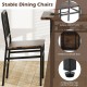 Stable dining chair with robust metal frame and reinforced slats, featuring adjustable pads for a wobble-free.