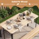Folding picnic table set with benches made of solid fir wood, featuring a smooth surface for easy cleaning, ideal for.