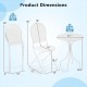 Dimensions of the 3 Piece Metal Bistro Patio Set with a round table and two folding chairs, ideal for indoor and.