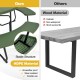 Close-up of the HDPE picnic table showcasing its stable structure and durable all-weather material for outdoor use.