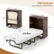 Foldable Murphy bed with teddy velvet sofa and 3-tier bookshelf, ideal for small apartments and versatile living spaces.