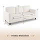 3-piece space-saving living room set featuring a teddy velvet sofa, bookshelf, and foldable Murphy bed dimensions.