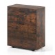 3-tier bookshelf in a rustic finish, perfect for organizing books and decor in small living spaces.