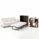 3-piece space-saving living room set featuring a teddy velvet sofa, foldable Murphy bed, and display bookshelf for.