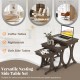 Single nesting coffee table in brown with solid rubber wood legs, featuring a thick tabletop for durable support and.