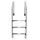 3-step stainless steel swimming pool ladder featuring a polished surface and anti-slip steps for enhanced safety and.