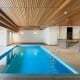 3-step stainless steel swimming pool ladder with anti-slip steps, designed for safety and stability in indoor pools.