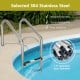 3-step stainless steel swimming pool ladder with anti-slip steps, featuring durable 304 stainless steel for.