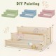 Three-tier elevated wooden vegetable garden bed made of fir wood, featuring a smooth surface for DIY painting and easy.