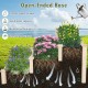 Three-tier elevated wooden vegetable garden bed made of durable fir wood, featuring an open-ended base for optimal.