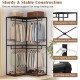 3-tier heavy duty clothes rack with anti-slip foot pads and X-bracing for stability, perfect for secure storage.