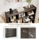 3-tier open bookcase in gray with 8 cubes, featuring anti-tipping devices for stability and safety in any room.