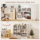 3-tier open bookcase in white with 8 cubes, perfect for storage and display in living rooms or kids' rooms.