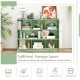 3-tier green open bookcase with 8 cubes for organized storage of books, toys, and decor in any room.