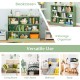 3-tier open bookcase in green with 8 cubes for organized storage of books and toys, suitable for various rooms.