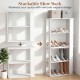 3-tier stackable shoe rack in white, designed for maximizing vertical space and organizing shoes in a clutter-free home.