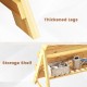 Thickened legs of the 3 tier wooden vertical raised garden bed with storage shelf for enhanced stability and support.