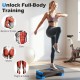 3-in-1 aerobic step platform set in blue, featuring adjustable heights and balance trainers for versatile home workouts.