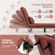 3-in-1 convertible sofa bed in brown with 5-position adjustable backrest and hidden metal legs for easy storage.