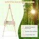 3-in-1 double-sided wooden kids art easel with solid pine wood, adjustable height, and spacious storage tray for.