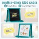 Double-sided kids easel featuring a chalkboard and magnetic whiteboard in green, perfect for creative play and learning.