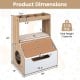 3-in-1 hidden cat house cabinet with 4 cubbies, removable cushion, and scratching pad for organized pet care and comfort.