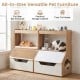 3-in-1 hidden cat house cabinet features a litter box enclosure, storage cubbies, and a removable cushion for cozy lounging.