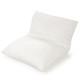 Large beige bean bag chair with soft corduroy fabric, ergonomic design, perfect for lounging or reading in any room.