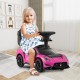 Pink Maserati licensed 3-in-1 ride-on push car with musical steering wheel, suitable for kids 18-60 months.