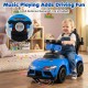 Blue 3-in-1 Toyota licensed foot-to-floor toy car with music dashboard, designed for toddlers' fun and safety.