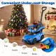Blue 3-in-1 Toyota licensed foot-to-floor stroller with under-seat storage for toys, featuring a parent handle and.