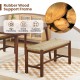 40-inch wood bench with solid rubber wood frame in walnut, featuring a hand-woven seagrass seat for stylish extra.