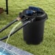 4000 gallons pond pressure bio filter with dual outlet, UV light, and bio sponges for effective water recycling.