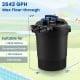 Pond pressure bio filter with 13W UV light, 2642 GPH flow, made of durable ABS, suitable for ponds and aquariums.