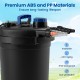 4000 gallons pond pressure bio filter with dual outlet design, made of premium ABS for durability and UV light for.