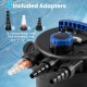 Pond pressure bio filter with 4 adapters, 13W UV light, and dual outlet design for effective water recycling.