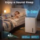 White 4000 Sq.Ft 80 Pint Dehumidifier with child lock, 42 dB silent operation, and 24-hour timer for home comfort.