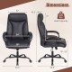 High back leather office chair with adjustable height, 400 lbs capacity, and ergonomic design for big and tall users.