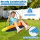 Colorful 40-inch flying saucer tree swing made of durable 600D oxford fabric, supporting up to 660 lbs for outdoor fun.
