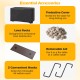 Removable lid for 40-inch propane fire pit, allowing use as a fire table or coffee table, with convenient hooks.