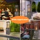 Dark gray propane patio heater with lockable wheels, ideal for outdoor gatherings on patios, balconies, and by pools.