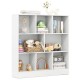 White 8-cube freestanding bookcase for kids, featuring ample storage for toys and books, ideal for playrooms or.