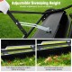 42-inch tow-behind lawn sweeper with adjustable height, featuring robust brushes for efficient debris collection.
