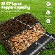 42-inch tow-behind lawn sweeper with a 26 FT³ tear-resistant hopper bag, ideal for collecting leaves and debris.